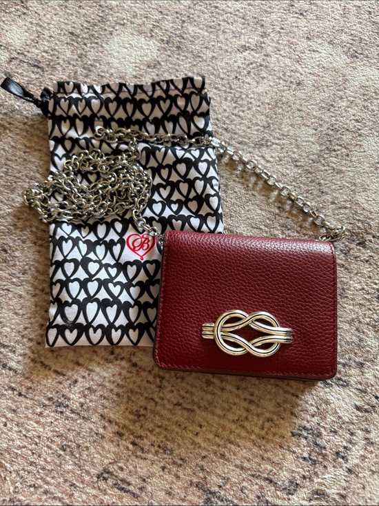 Brighton Handbags - Brighton Chili Pepper Red Leather Crossbody with Silver Twist Emblem